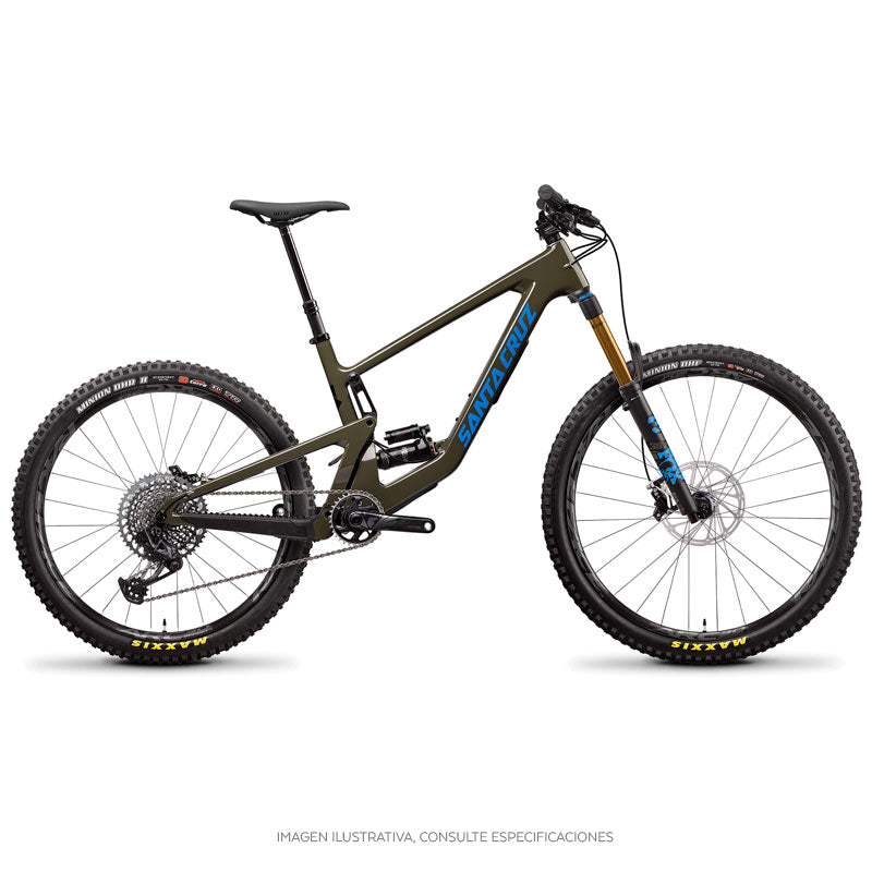 Bicicleta SANTA CRUZ Bronson 4 2022 Cuadro Carbon C / Rodado mixto / Talla MD / Color Gloss Moss and Blue / Kit XT / 160 mm de recorrido